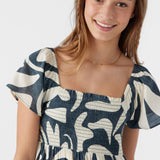 Girl's Kasia Beach Hut Geo Short Sleeve Dress