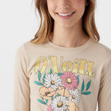 Girl's With Flowers Long Sleeve Tee
