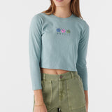 Girl's Flower Trio Long Sleeve Tee