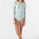 Girl's Beach Hut Geo Cut Out Surf Suit