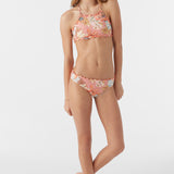 Girl's Punta Tropical Ruffle Edge High Neck Top Set