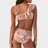 Girl's Punta Tropical Asymm Ruffle Bandeau Top Set