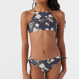 Girl's Kendra Floral Multi-Strap High Neck Top Set