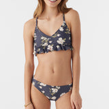 Girl's Kendra Floral Peplum Tri Top Set