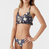 Girl's Kendra Floral Peplum Tri Top Set