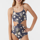 Girl's Kendra Floral Knot Front One-Piece