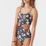 Girl's Kendra Floral Knot Front One-Piece