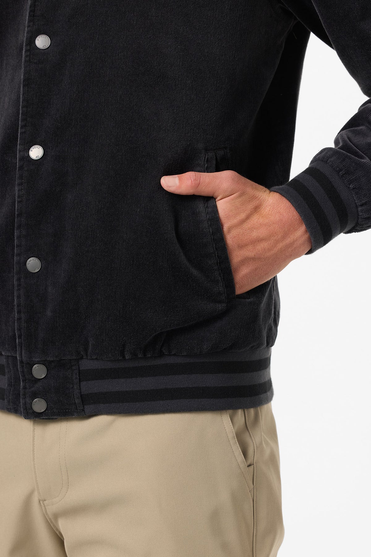 Cowell Cord Bomber Varsity Jacket - Phantom | O