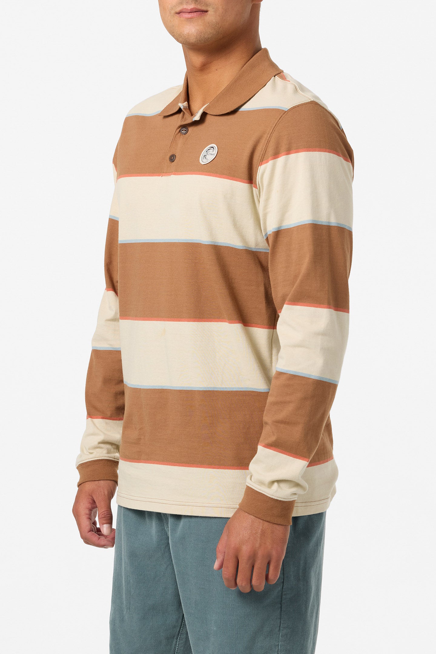 O'Riginals Cassidy Ls Knit Polo Standard Fit Polo - Lt Khaki | O'Neill
