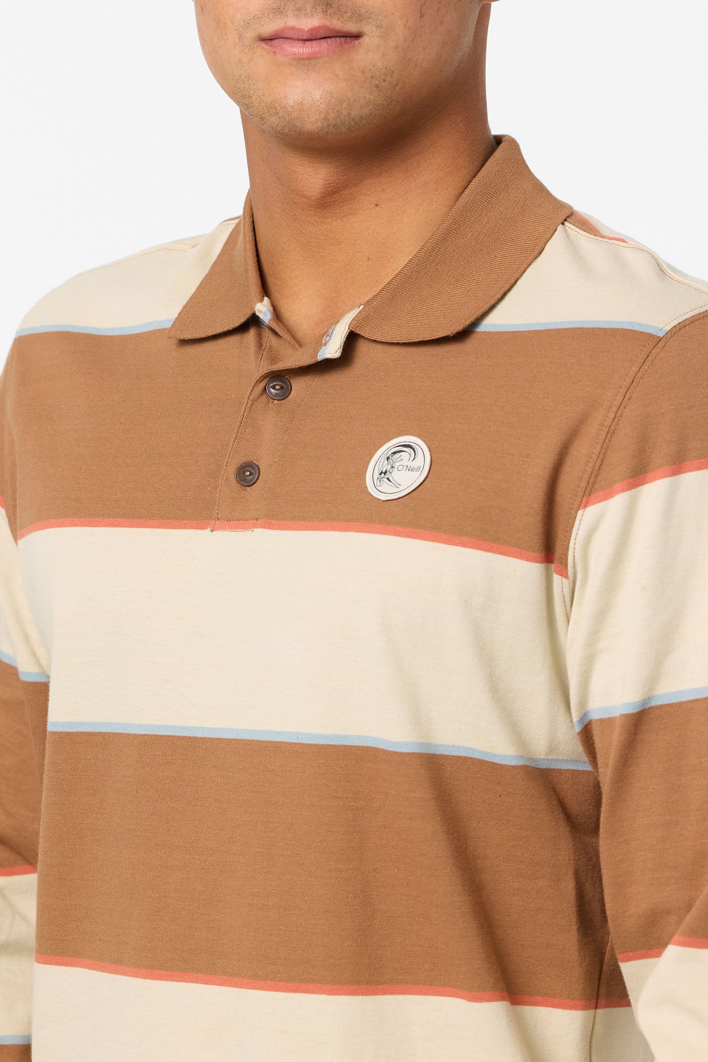 O'Riginals Cassidy Ls Knit Polo Standard Fit Polo - Lt Khaki | O'Neill