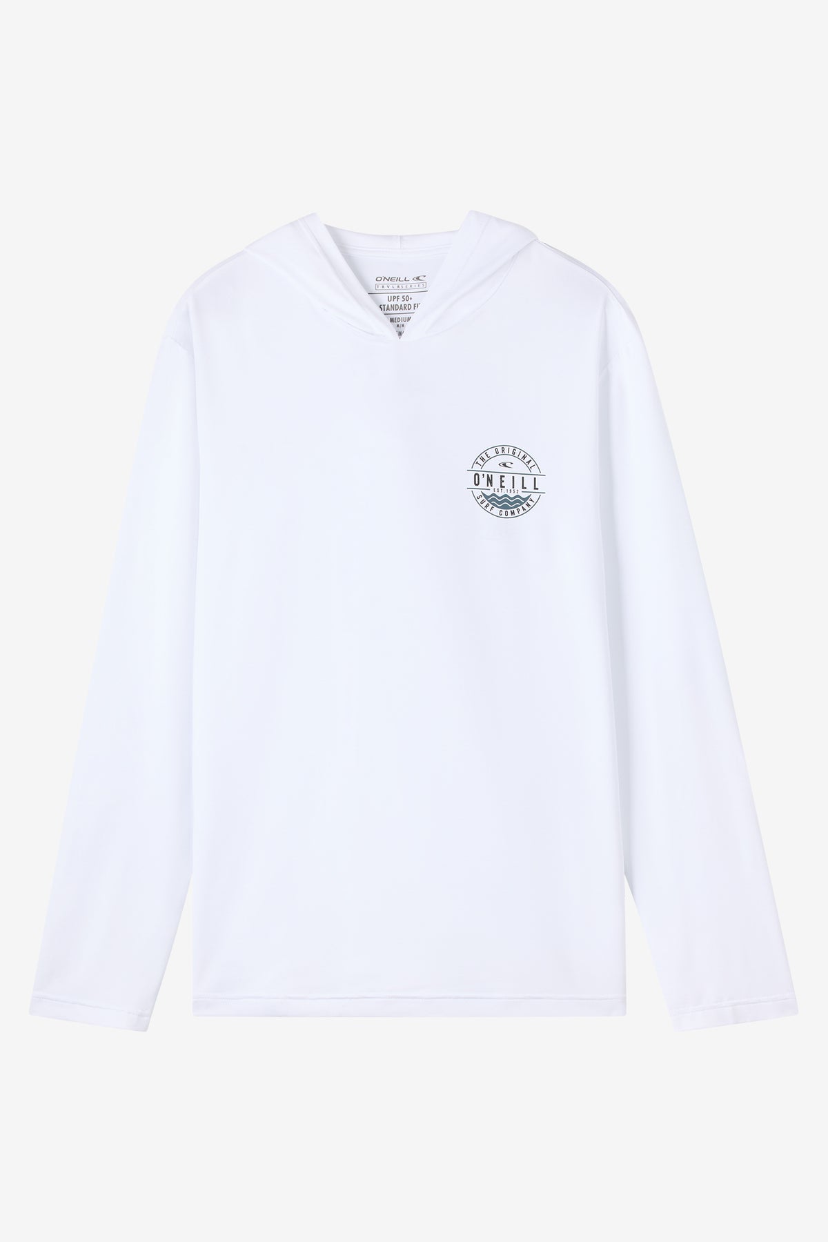 TRVLR Upf Hooded Ls - Blaze Long Sleeve Pullover - White | O