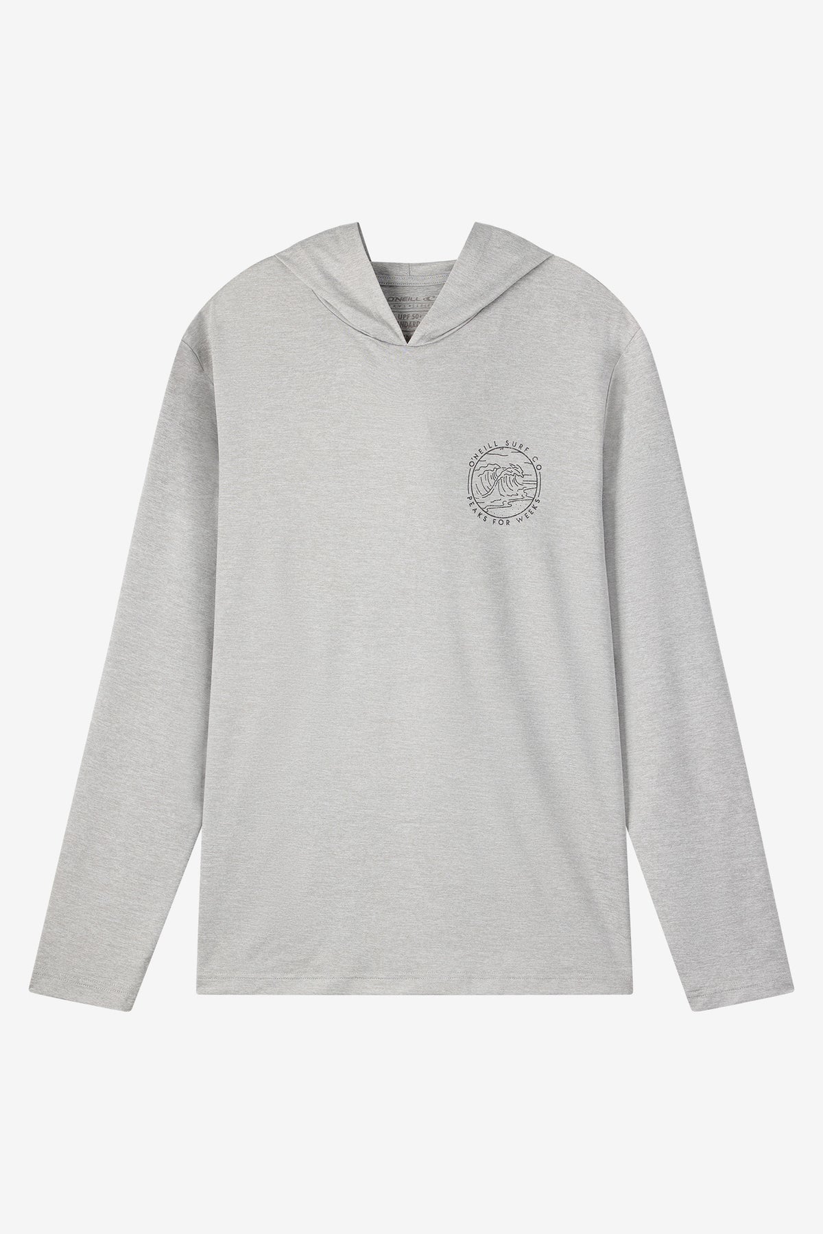 TRVLR Upf Hooded Ls - Cliffs Long Sleeve Pullover - Heather Grey