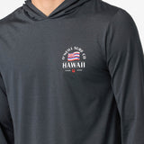 TRVLR UPF Hooded Hawaii Flag Long Sleeve Pullover