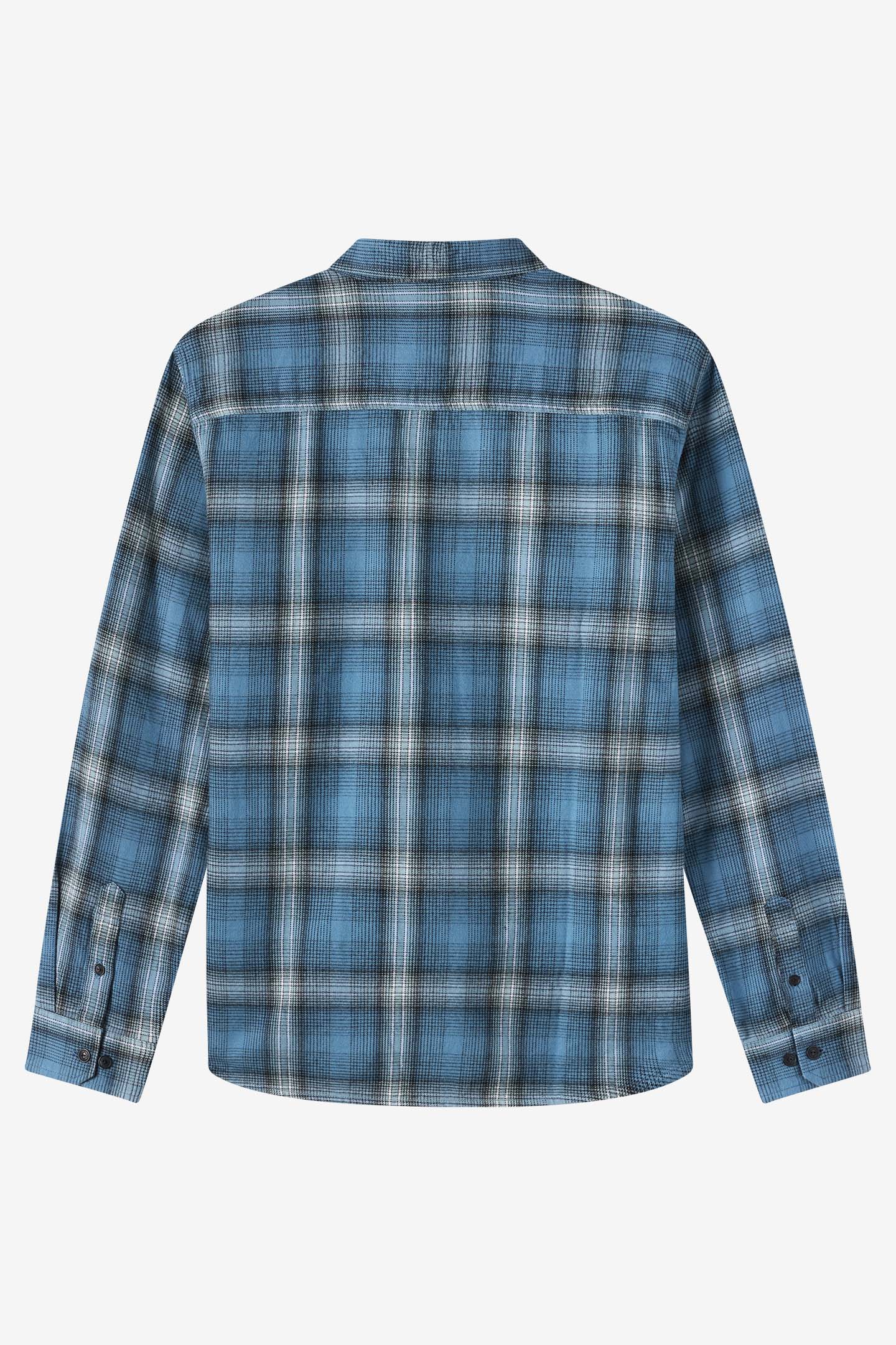 O'Riginals Clashed Flannel Standard Fit Long Sleeve Shirt - Aegean