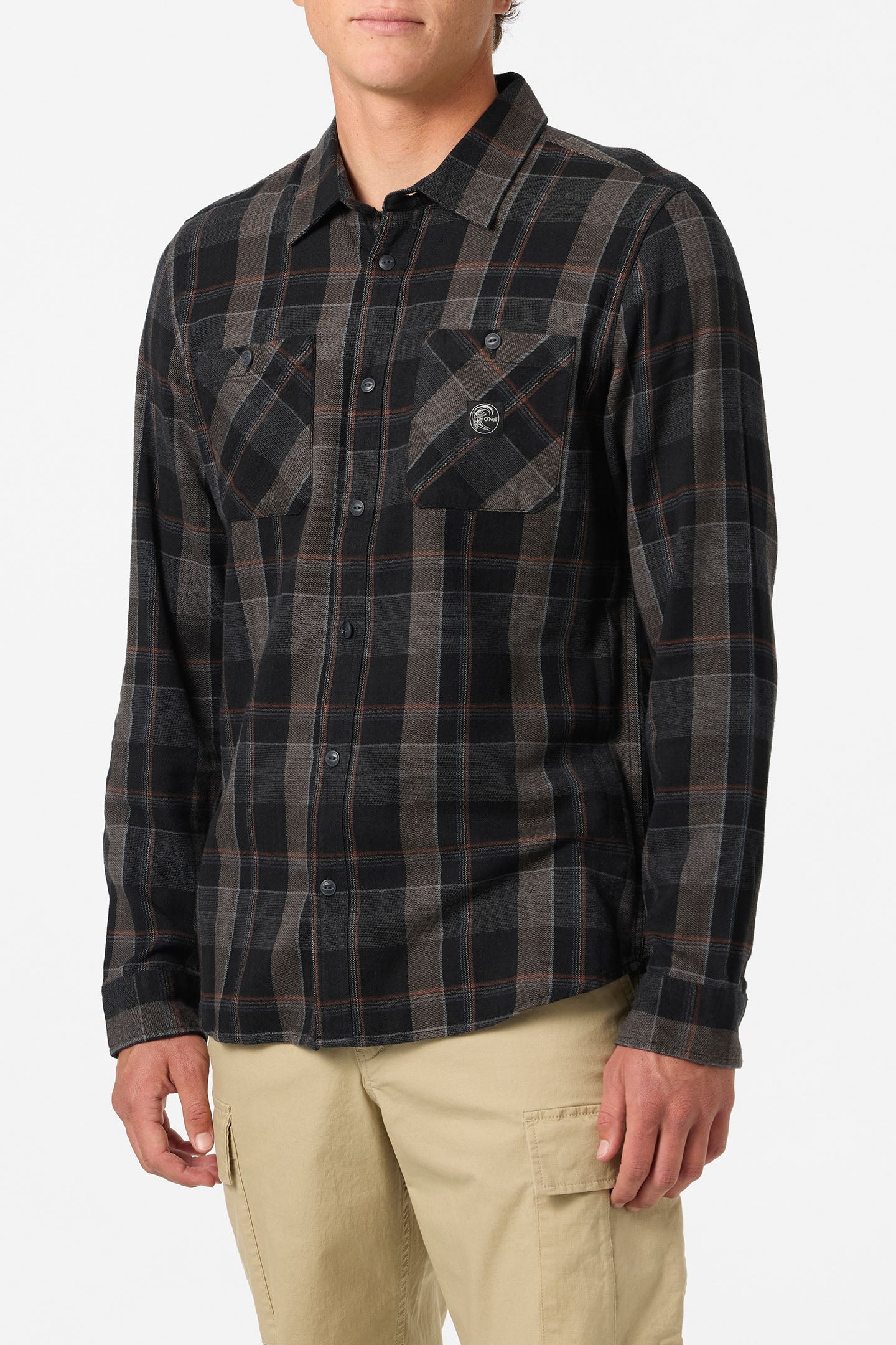 O'Riginals Clashed Flannel Standard Fit Long Sleeve Shirt - Black
