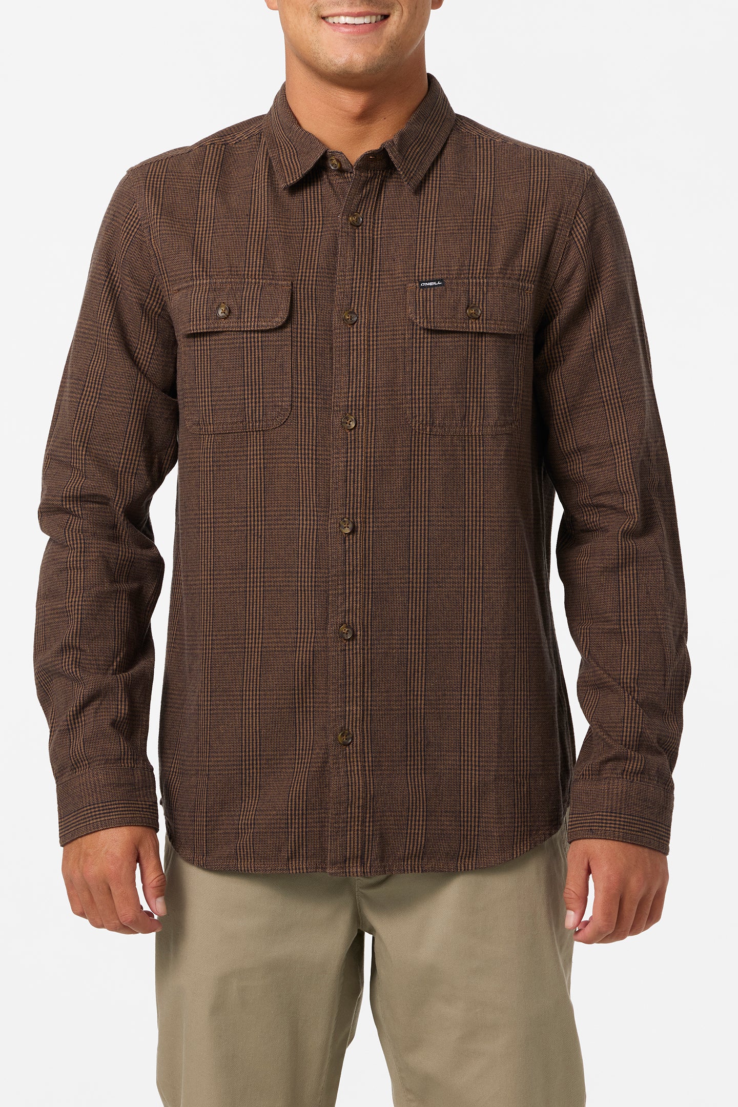 Midland Flannel Standard Fit Long Sleeve Shirt - Dark Khaki | O'Neill