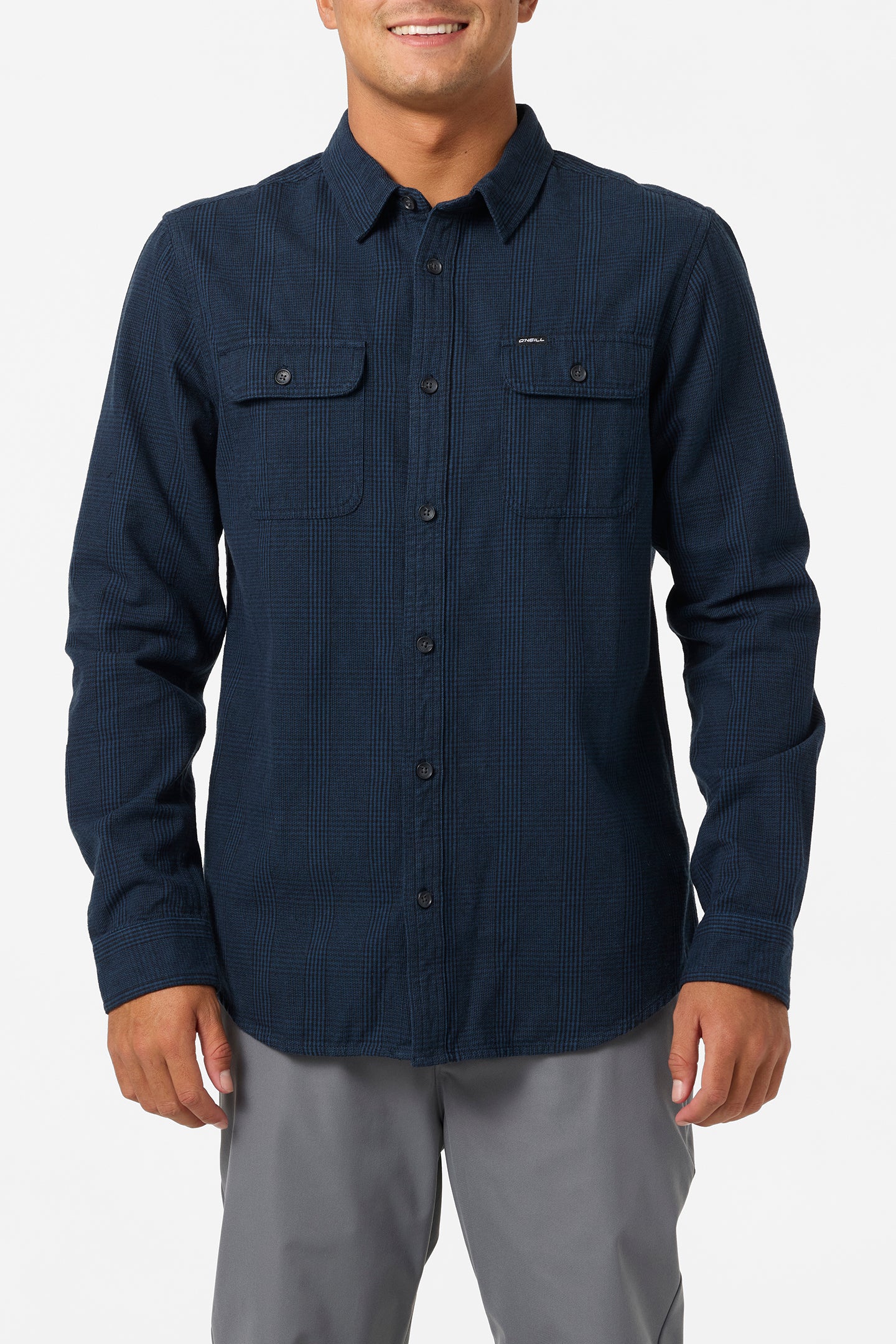 Midland Flannel Standard Fit Long Sleeve Shirt - Midnight Navy | O
