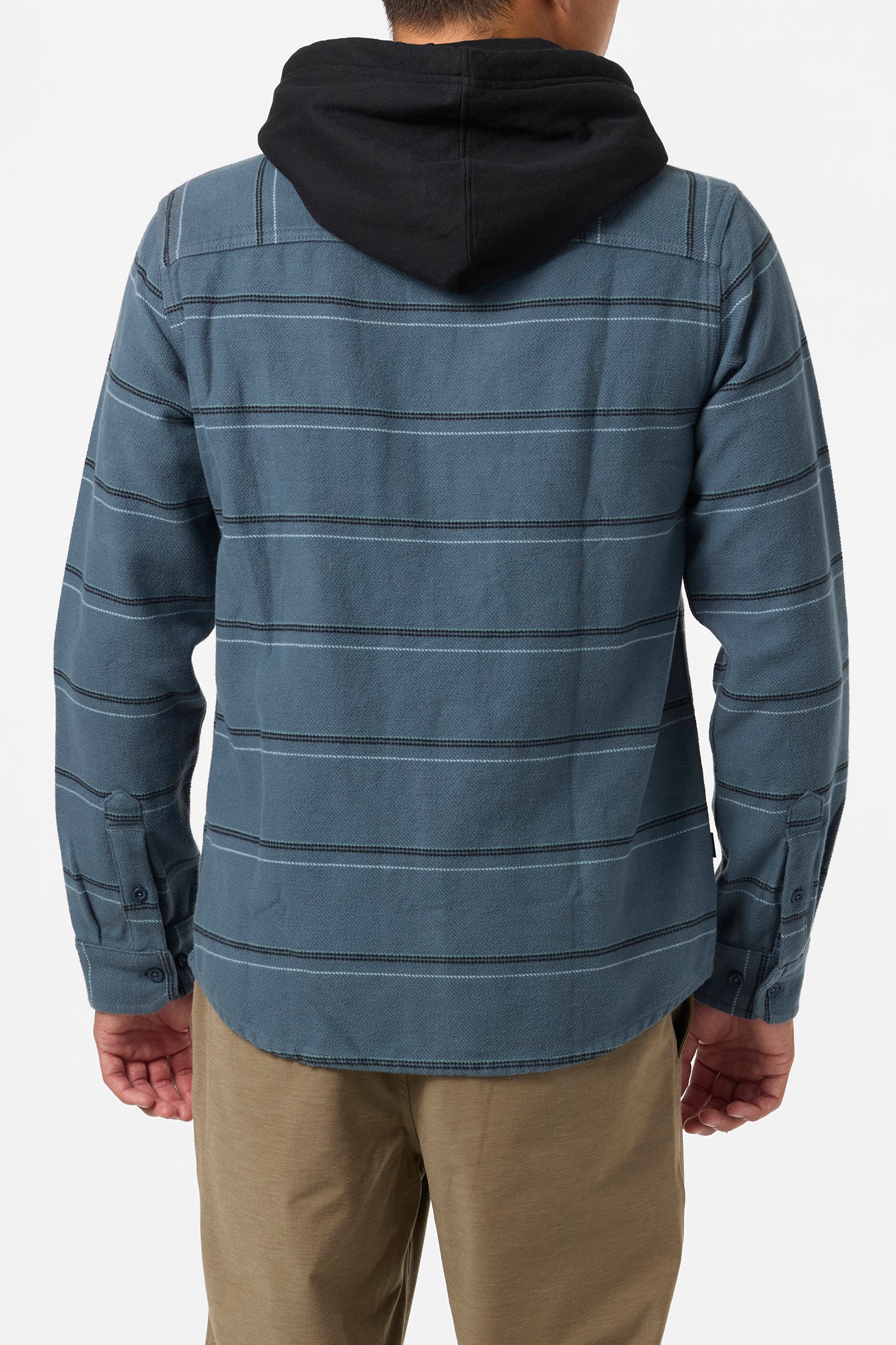 Archer Hooded Flannel Standard Fit Long Sleeve Shirt - Dark Slate