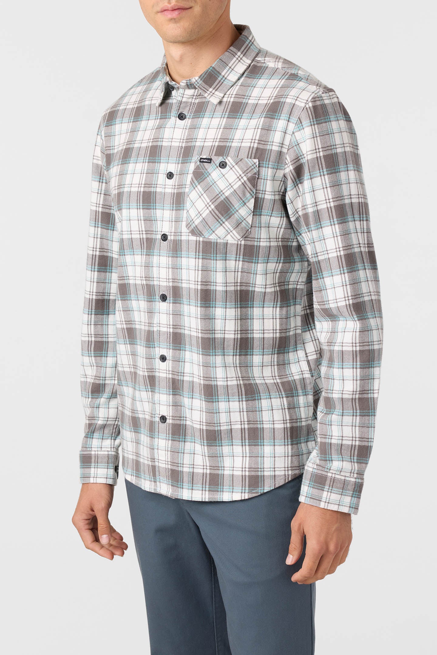 Redmond Plaid Flannel Standard Fit Long Sleeve Shirt - White