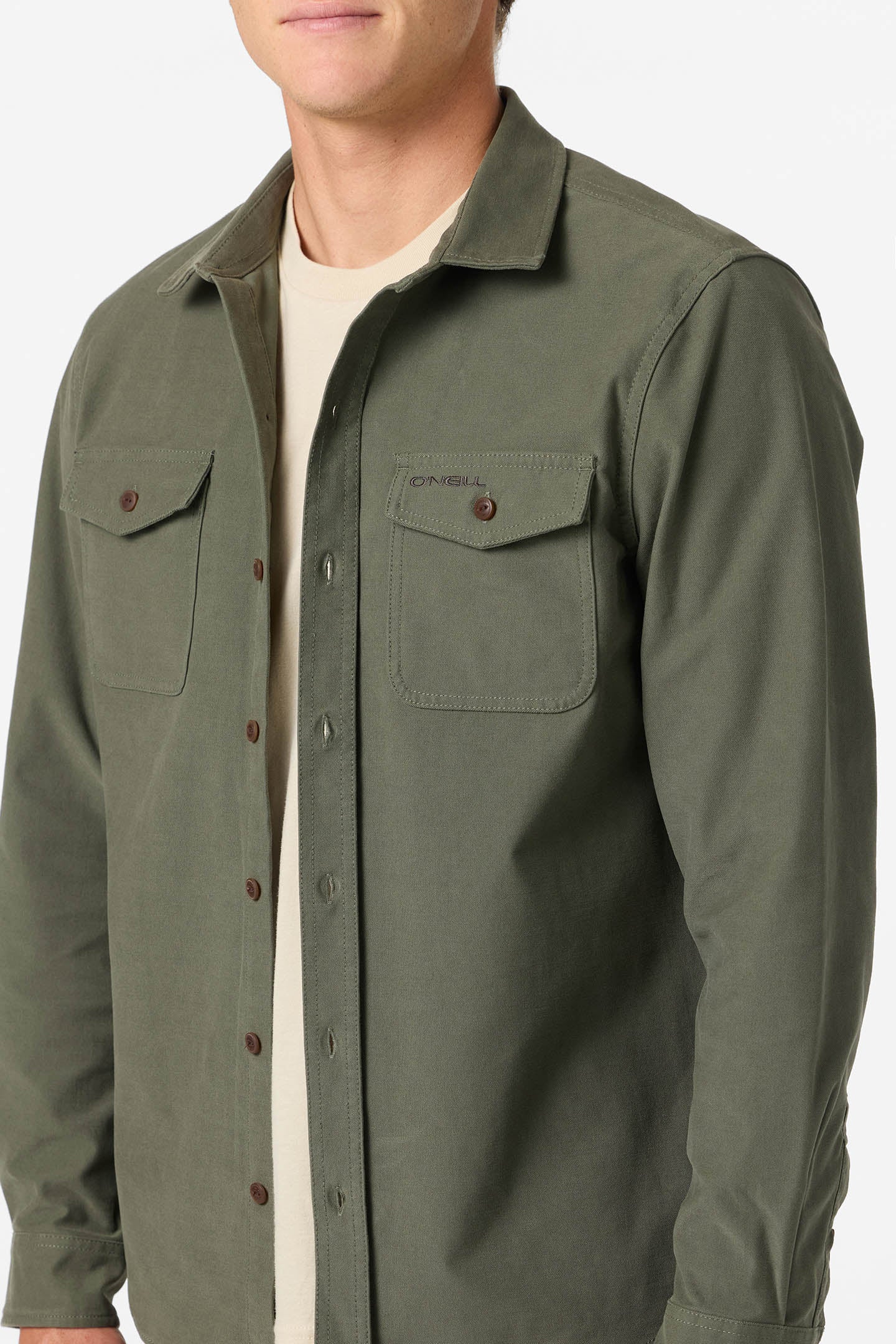 Unified Overshirt Standard Fit Long Sleeve Shirt - Dark Olive