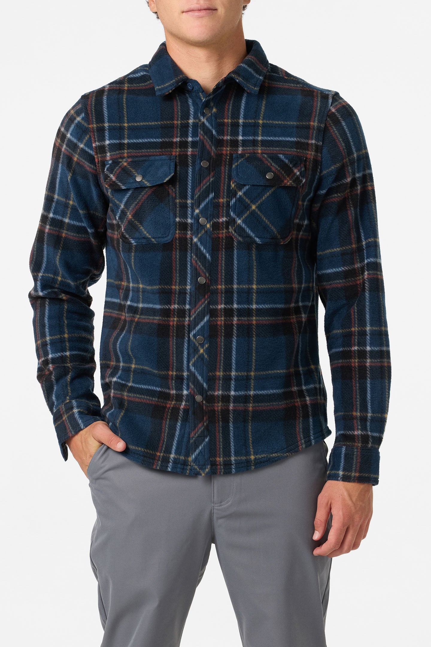 Glacier Plaid Superfleece Standard Fit Long Sleeve Shirt