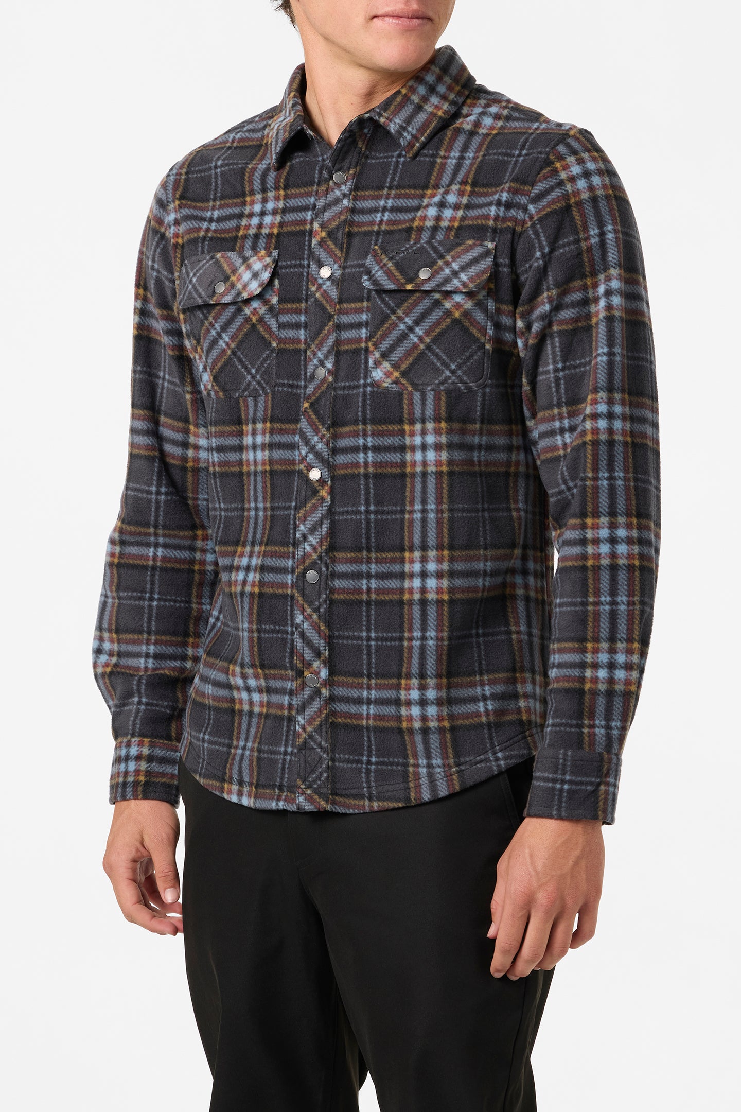 Glacier Plaid Superfleece Standard Fit Long Sleeve Shirt - Phantom