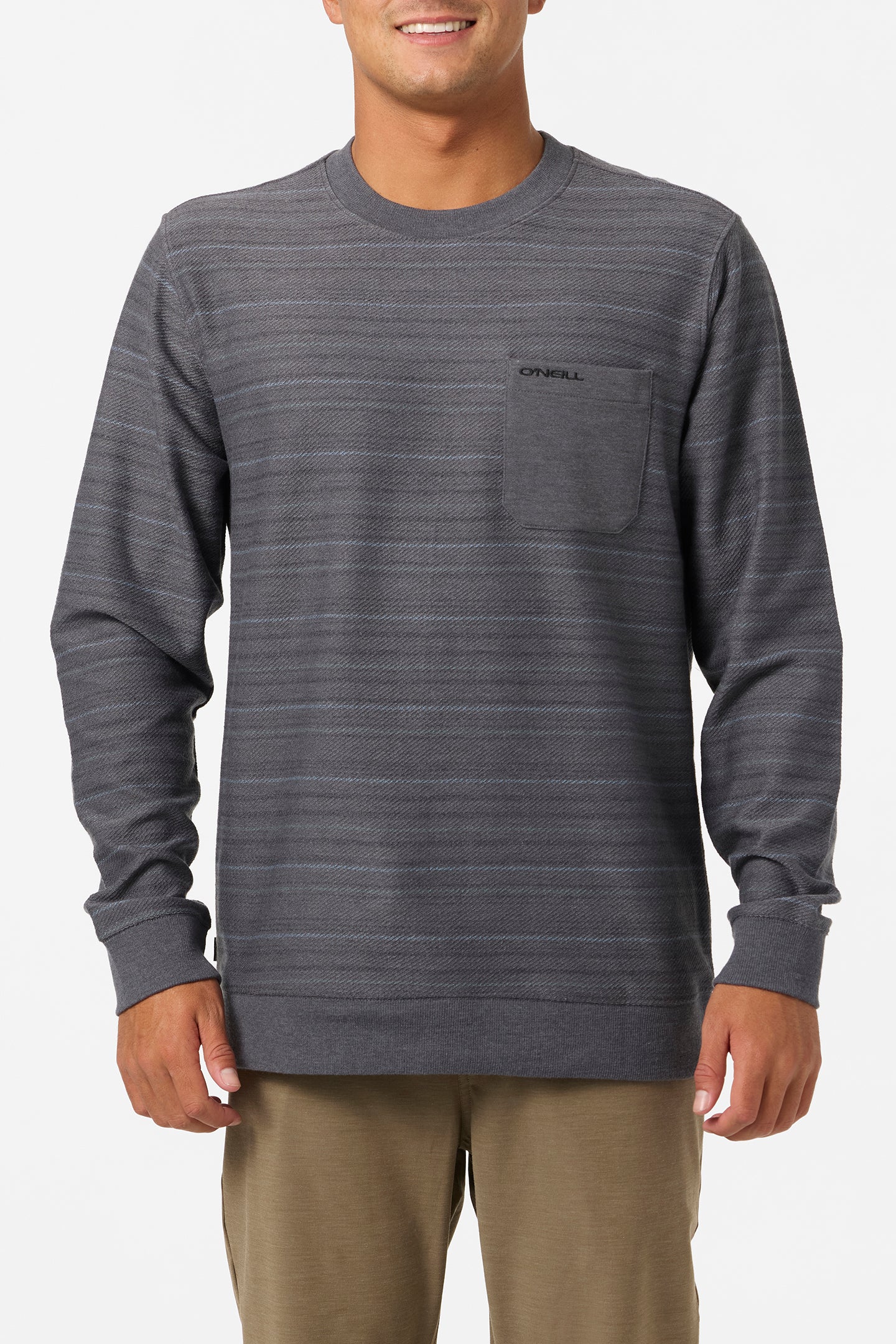 Bavaro Blocked Crew Crew Neck Fleece - Graphite | O'Neill