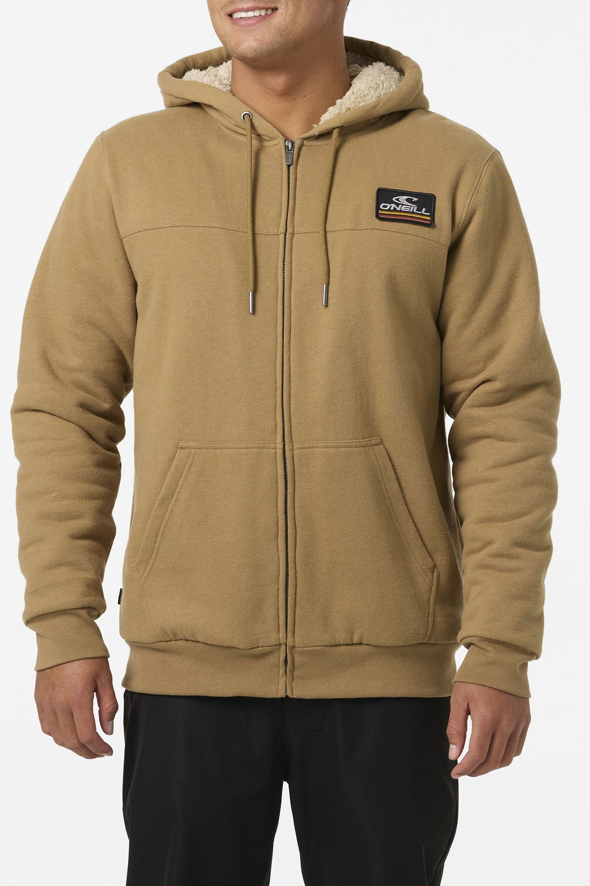 Fifty Two High Pile Zip Zip Fleece - Dark Khaki | O