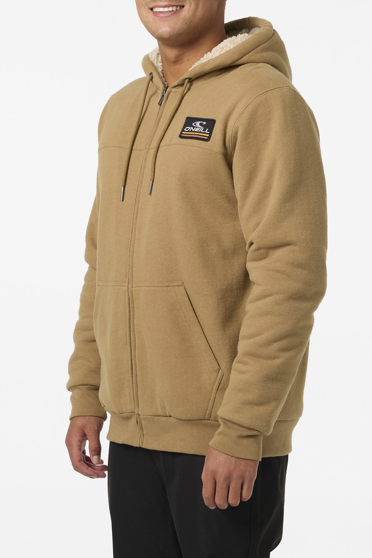 Fifty Two High Pile Zip Zip Fleece - Dark Khaki | O