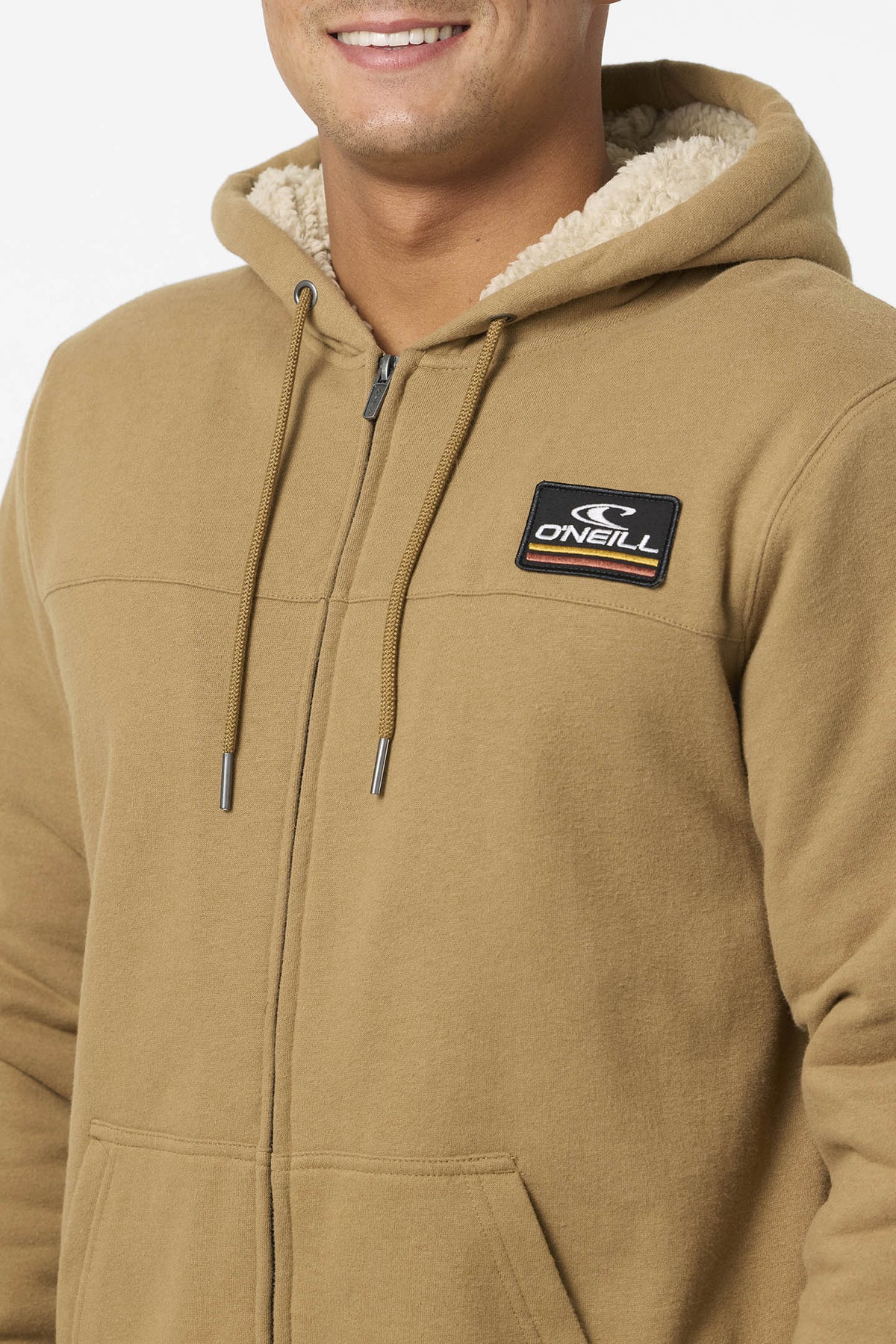Fifty Two High Pile Zip Zip Fleece - Dark Khaki | O