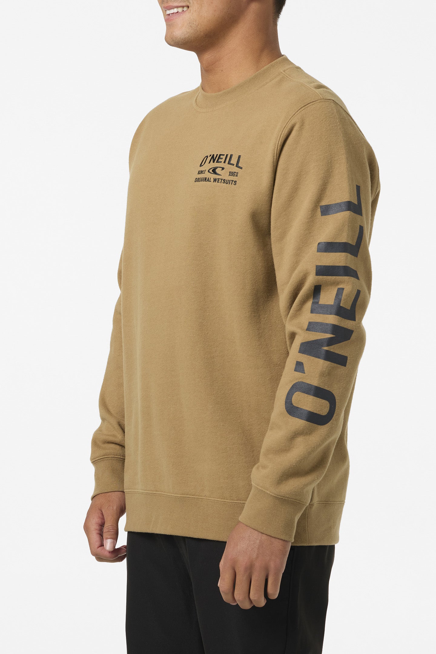 Fifty Two Cliffs Crew Crew Neck Fleece - Dark Khaki | O'Neill