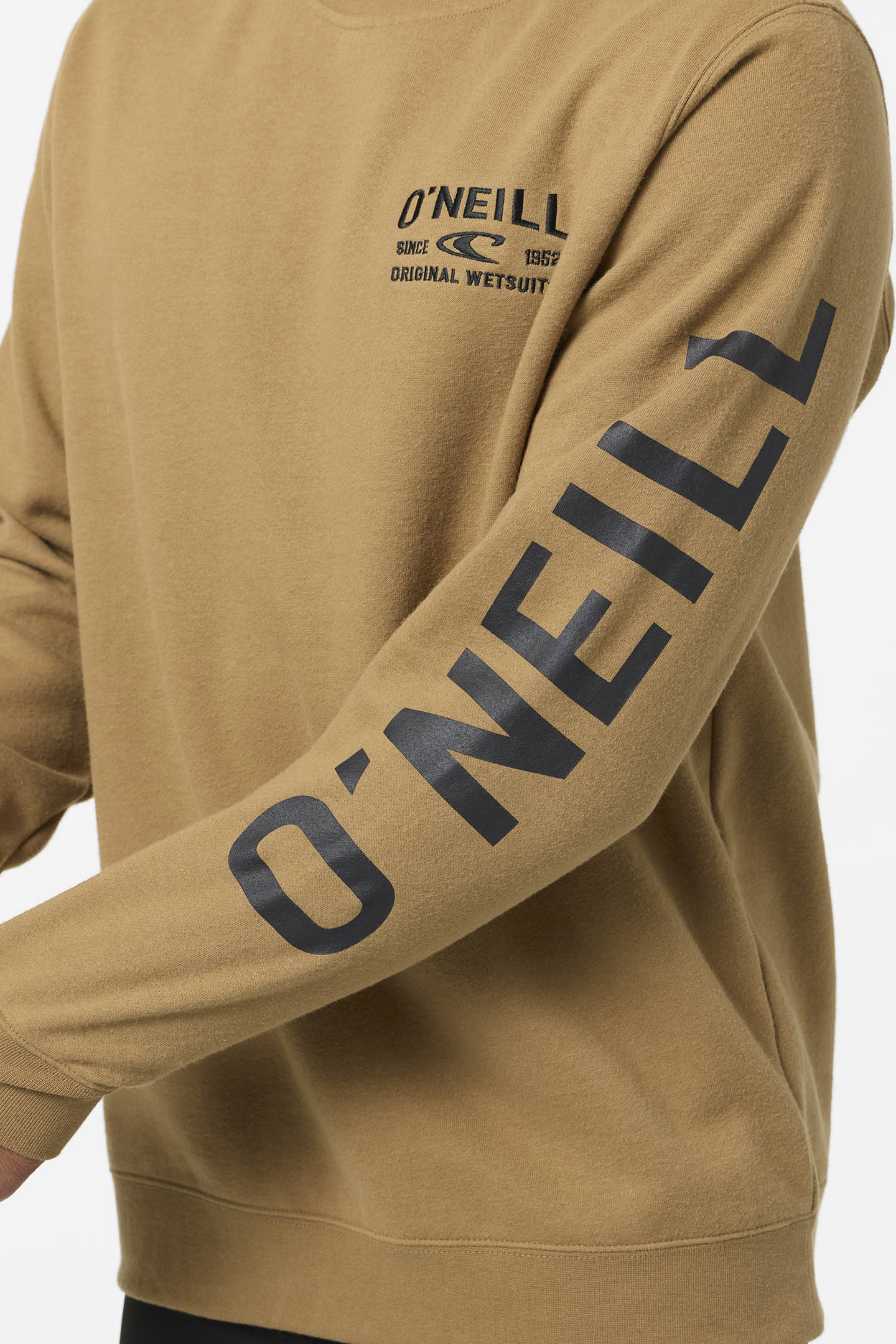 Fifty Two Cliffs Crew Crew Neck Fleece - Dark Khaki | O'Neill