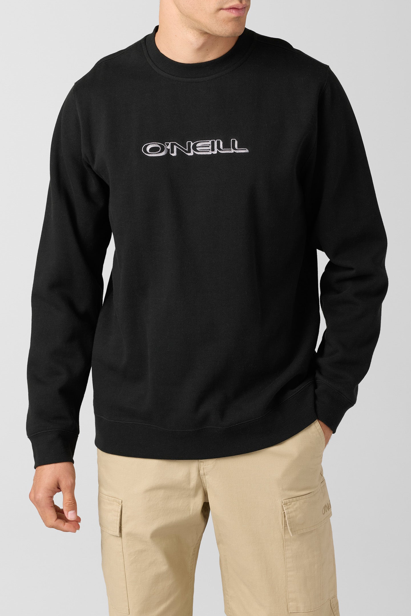 Capitola Crew Crew Neck Fleece - Black | O'Neill