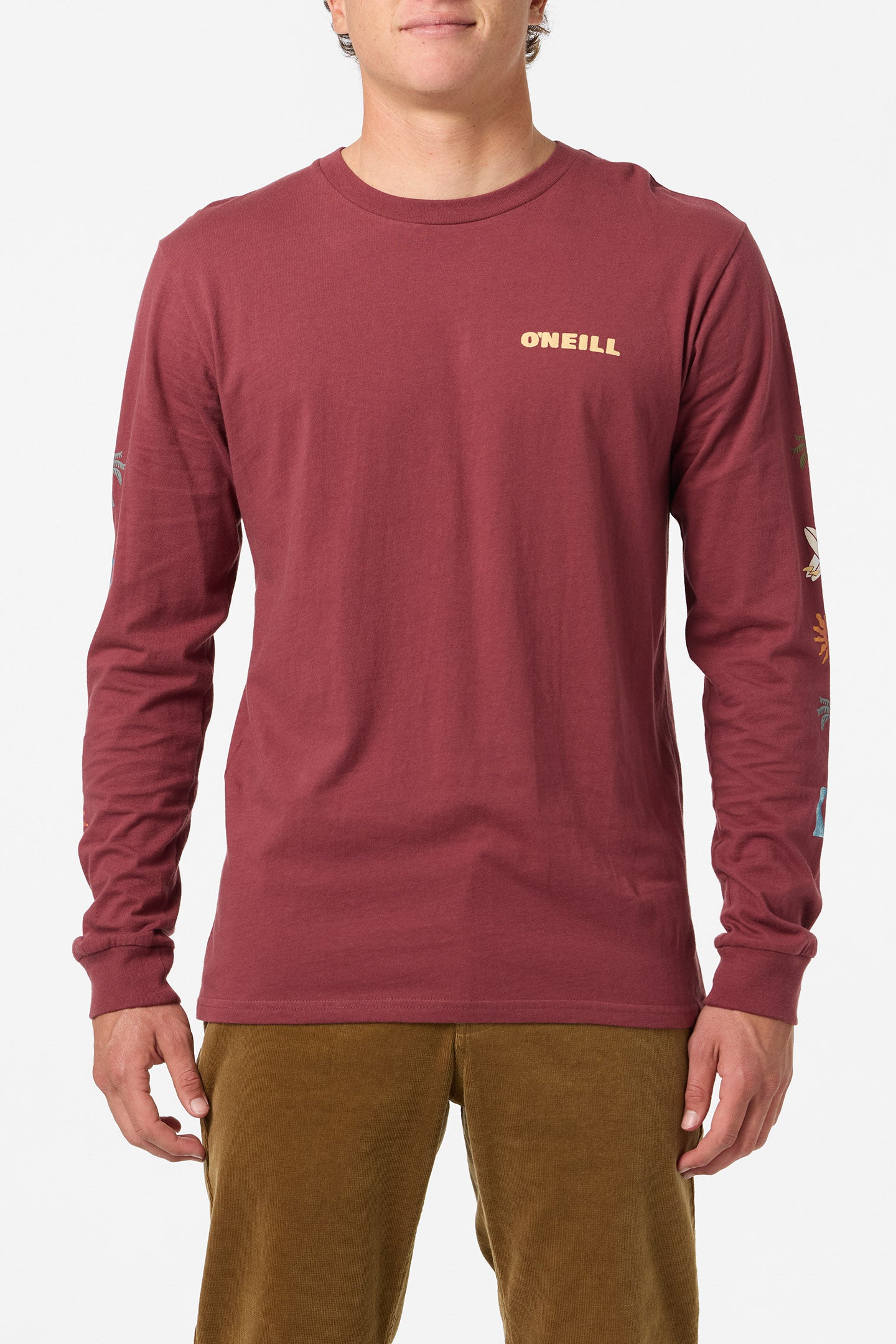 Vibez Long Sleeve Standard Fit Long Sleeve Tee - Oxblood Red | O'Neill