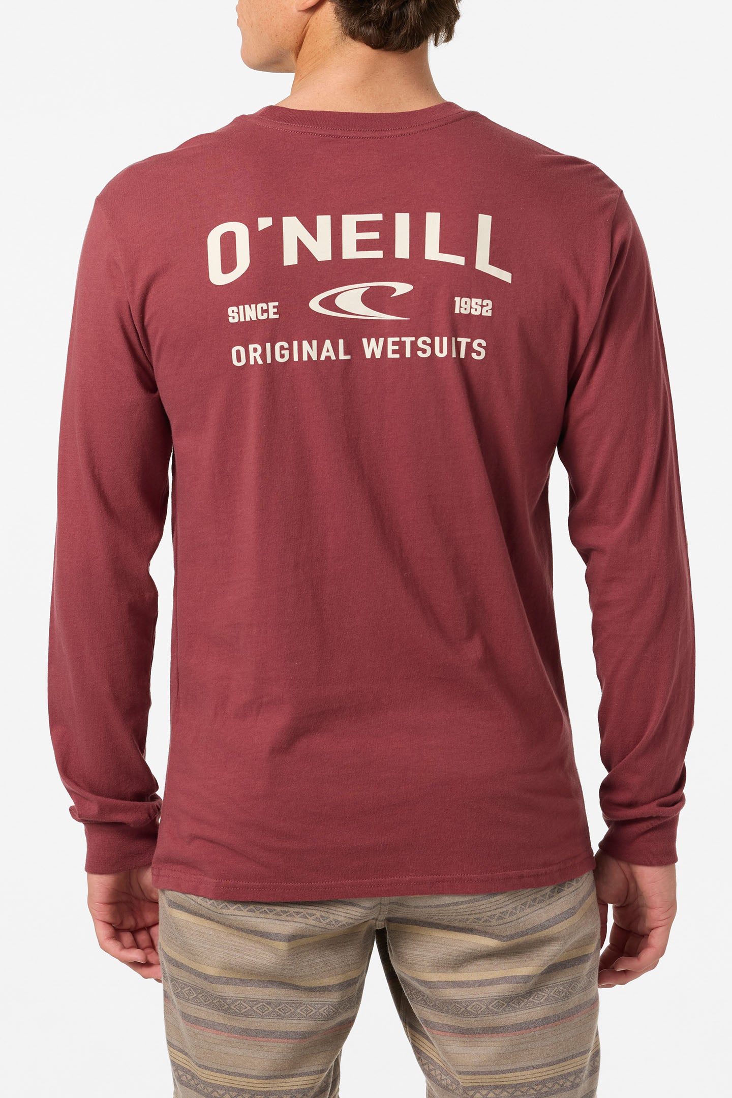 Layered Up Long Sleeve Standard Fit Long Sleeve Tee - Oxblood Red