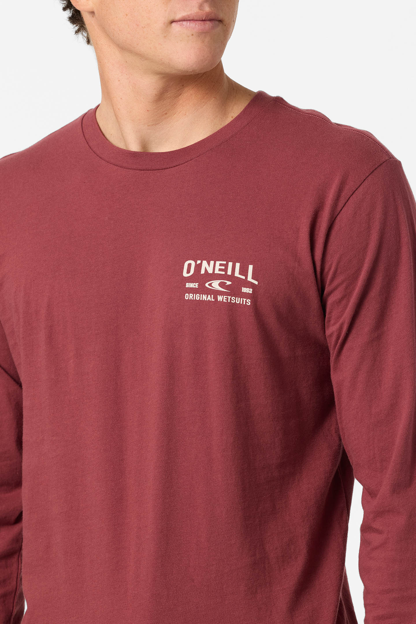 Layered Up Long Sleeve Standard Fit Long Sleeve Tee - Oxblood Red