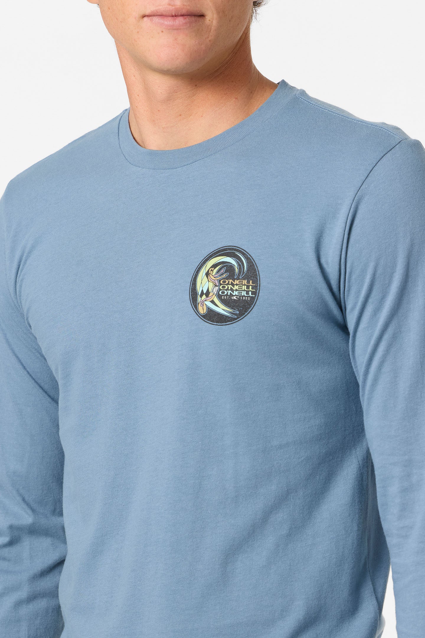 Circle Surfer Long Sleeve Standard Fit Long Sleeve Tee - Blue