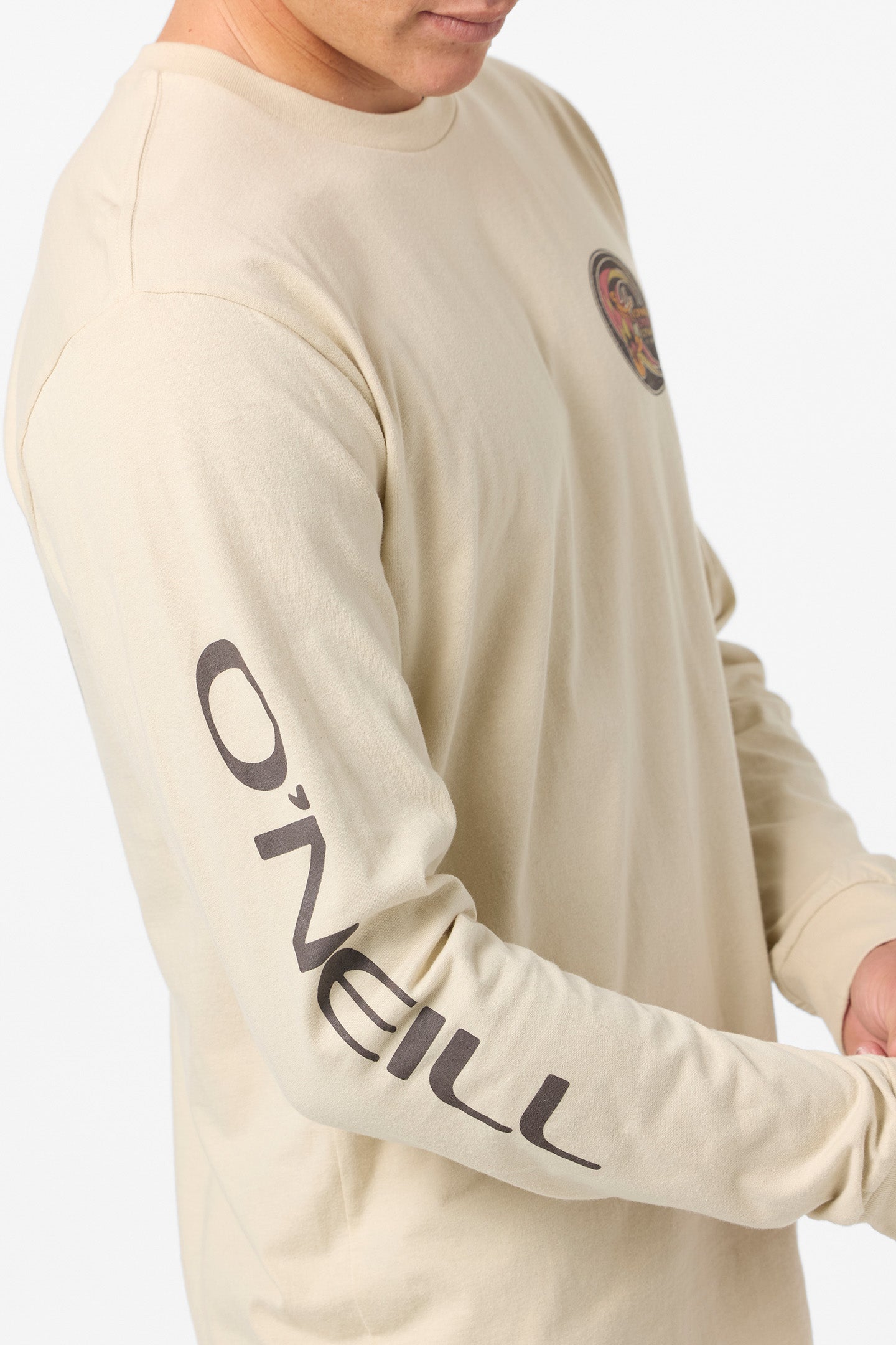 någonstans circle-sleeve t-shirt シロ Circle Surfer Long Sleeve Standard Fit Long Sleeve Tee - Lt Khaki