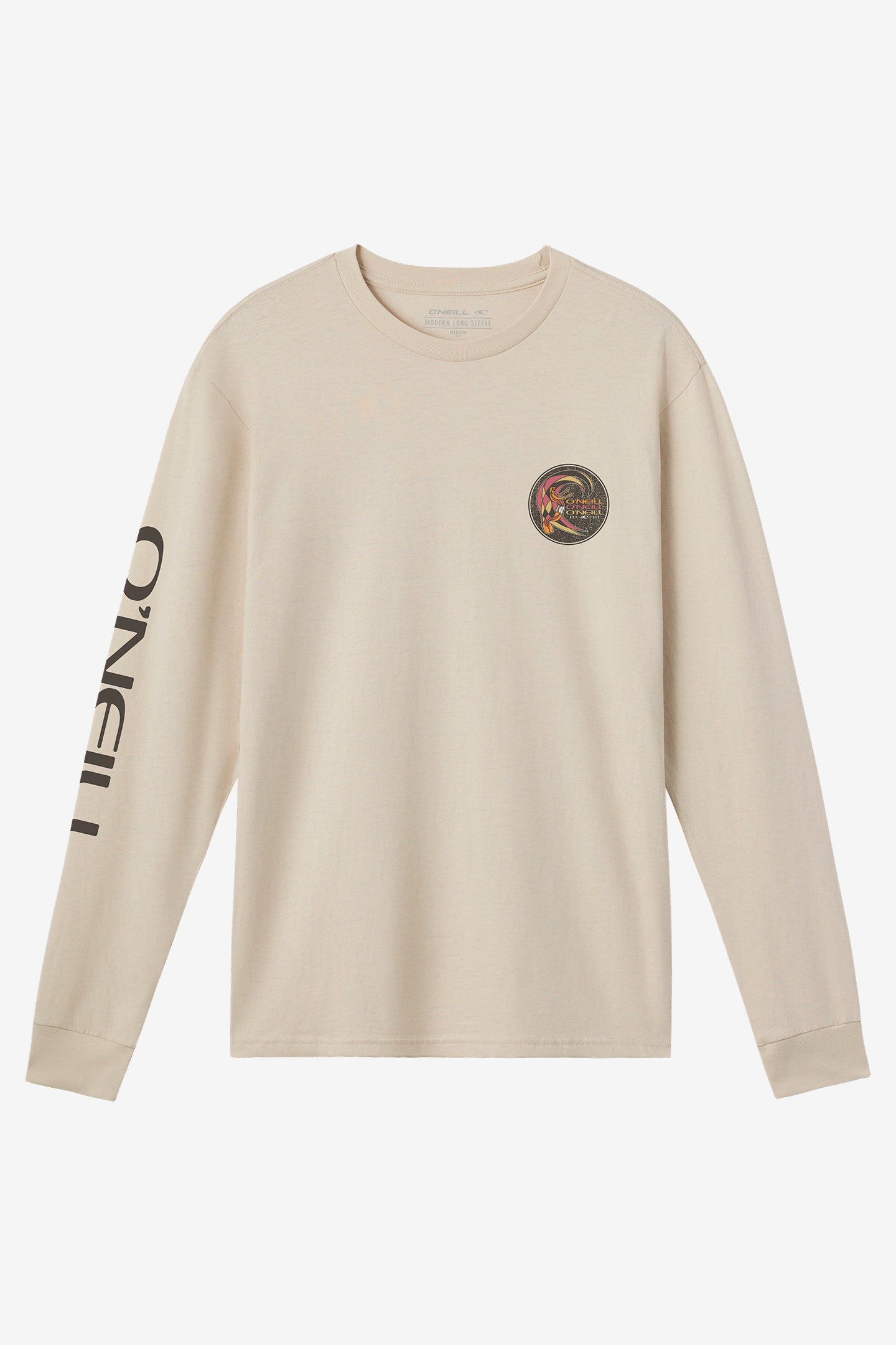 någonstans circle-sleeve t-shirt シロ Circle Surfer Long Sleeve Standard Fit Long Sleeve Tee - Lt Khaki