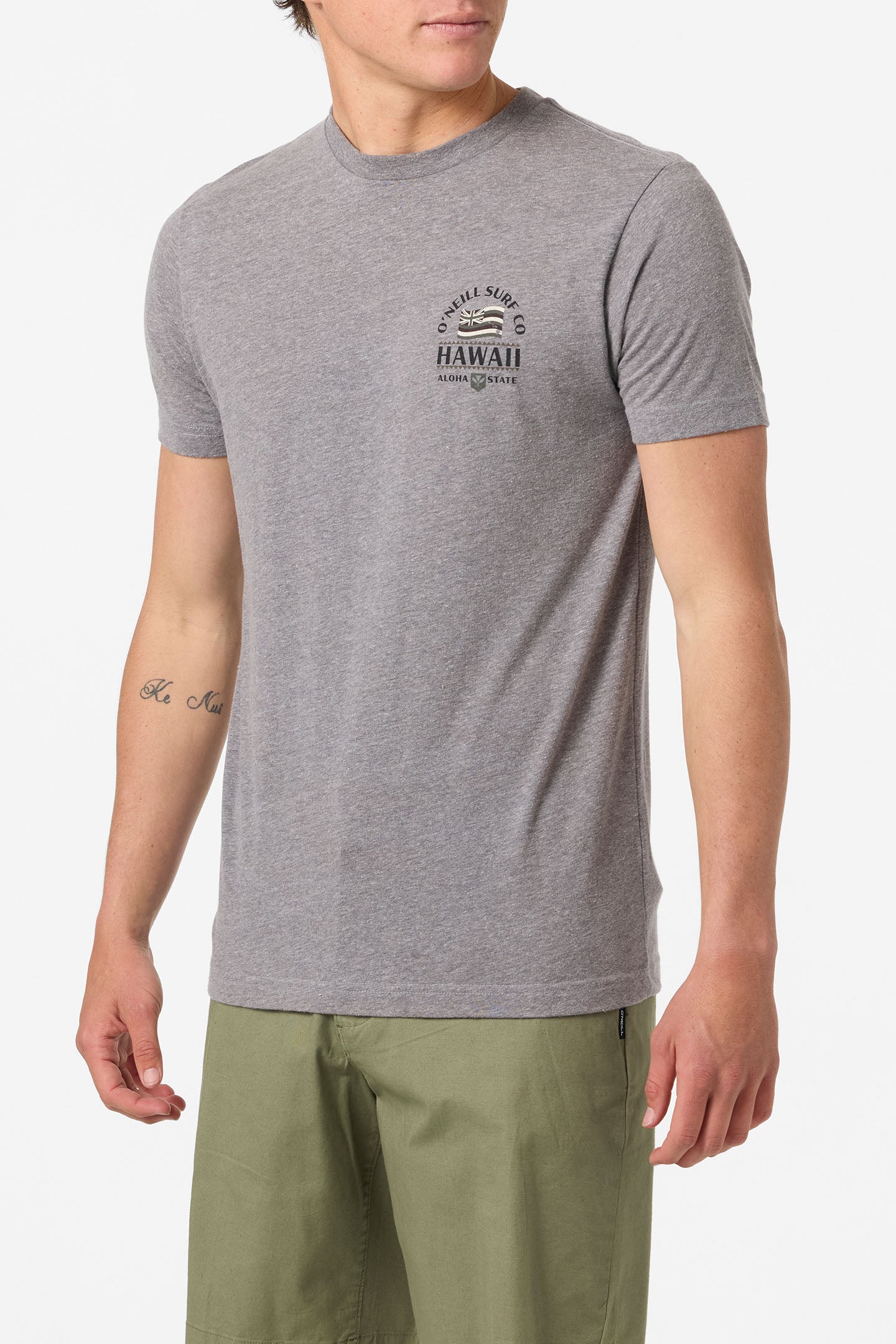 Hawaii Flag Standard Fit Tee - Heather Grey | O'Neill