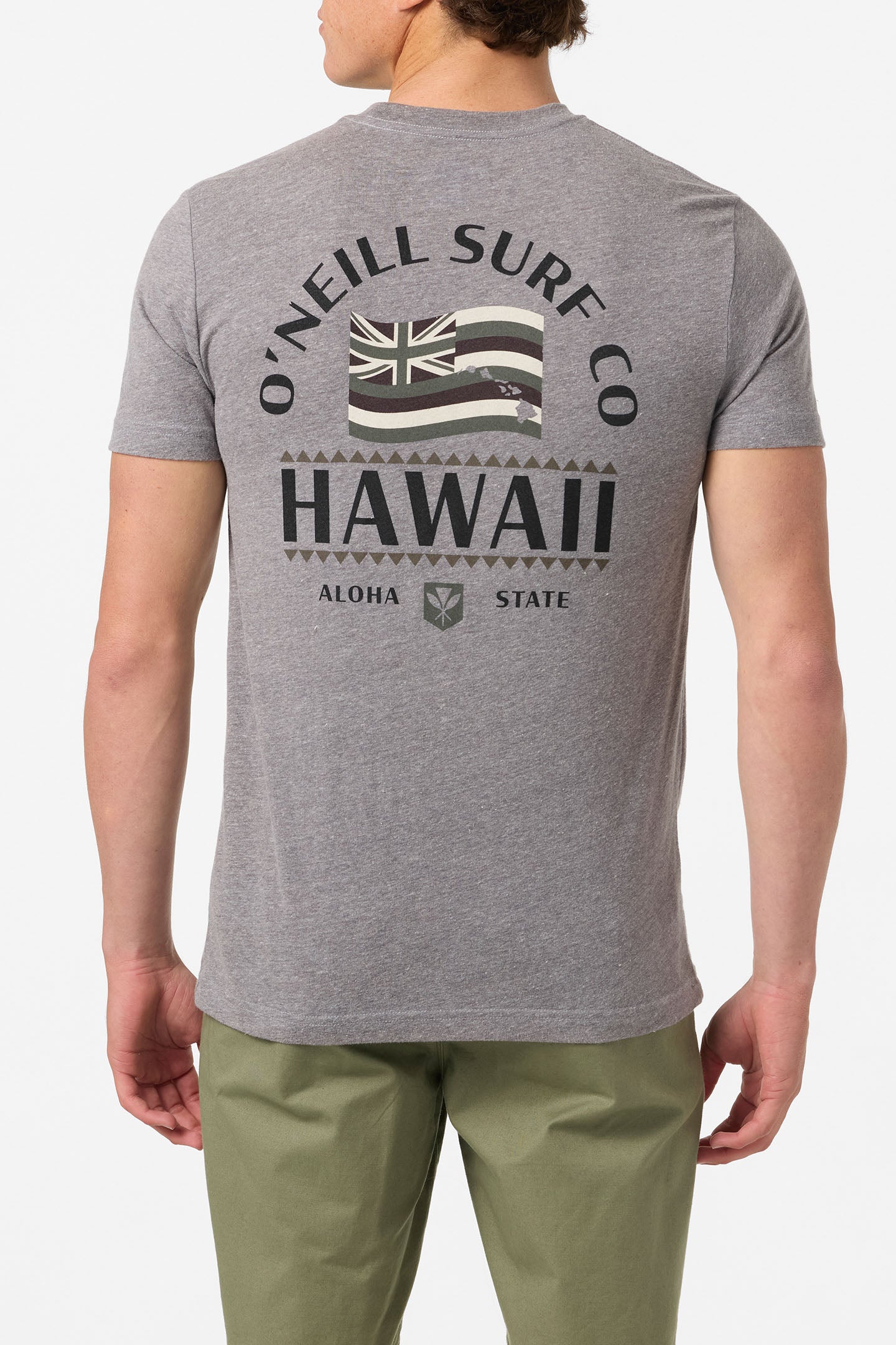 Hawaii Flag Standard Fit Tee - Heather Grey | O'Neill
