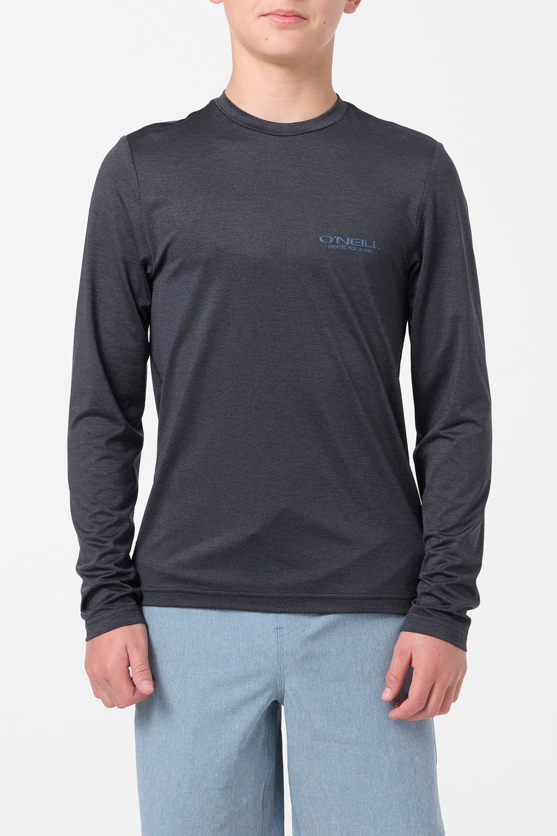 TRVLR UPF LS - STACKED HTHR BLACK – O'Neill