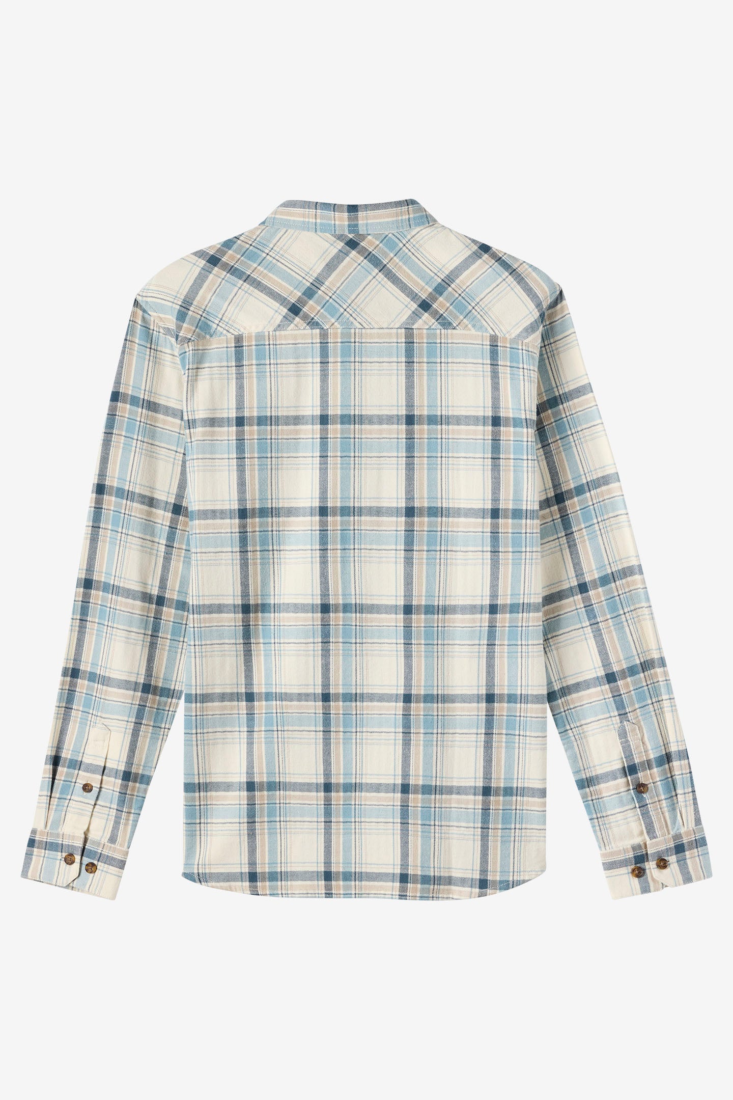 Boy's Redmond Plaid Flannel Long Sleeve Shirt - Cream | O'Neill