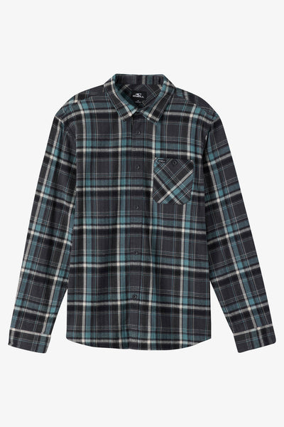 Boy's Redmond Plaid Flannel Long Sleeve Shirt - Graphite | O'Neill