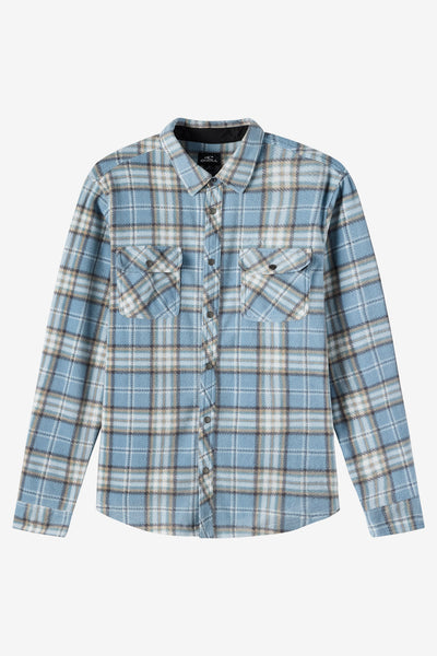 O'Neill Boys' Glacier Plaid Superfleece Long Sleeve Shirt, Small, Citdel O'Neill Boys' Glacier Plaid Superfleece Long Sleeve Shirt, Small, Citdel