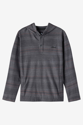 Boy's Bavaro Stripe Poncho Pullover Fleece - Black | O'Neill