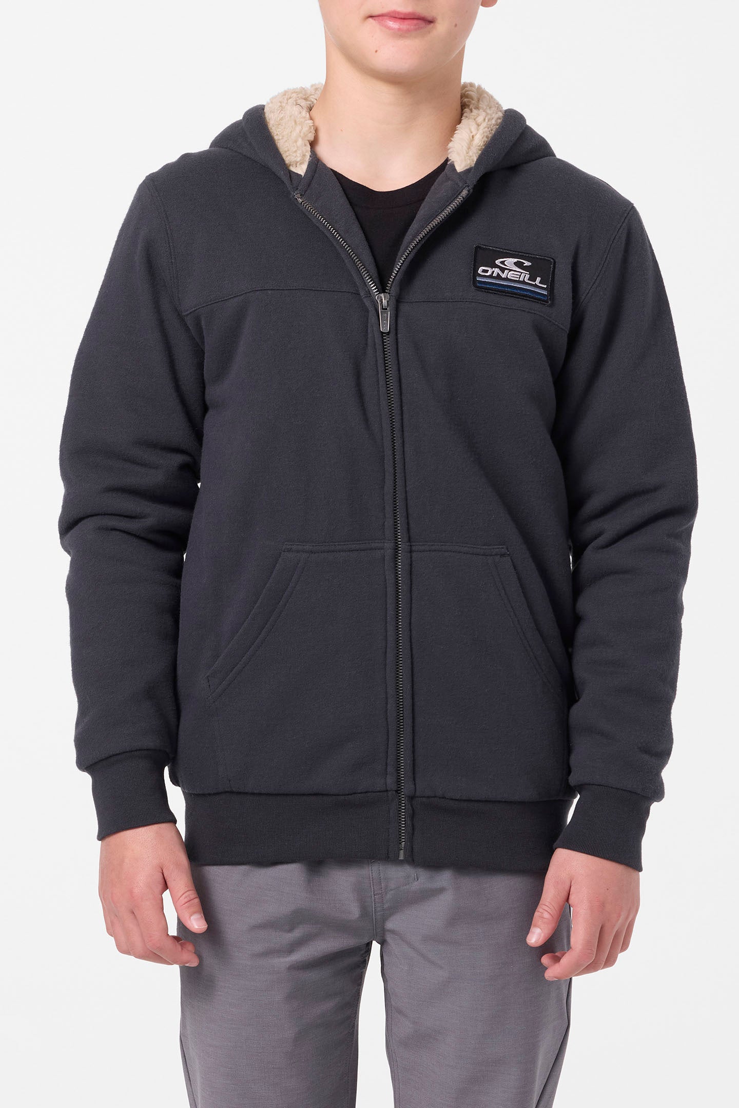 Boy's Fifty Two High Pile Zip Zip Fleece - Phantom | O'Neill
