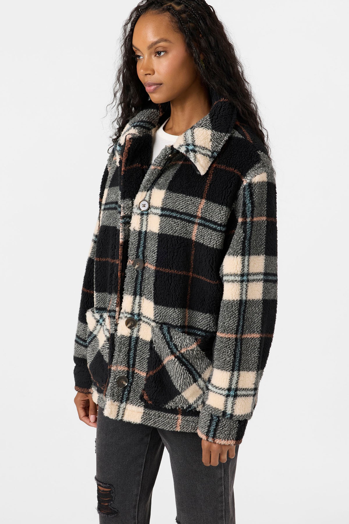 Huxlee Printed Jacket - Black | O