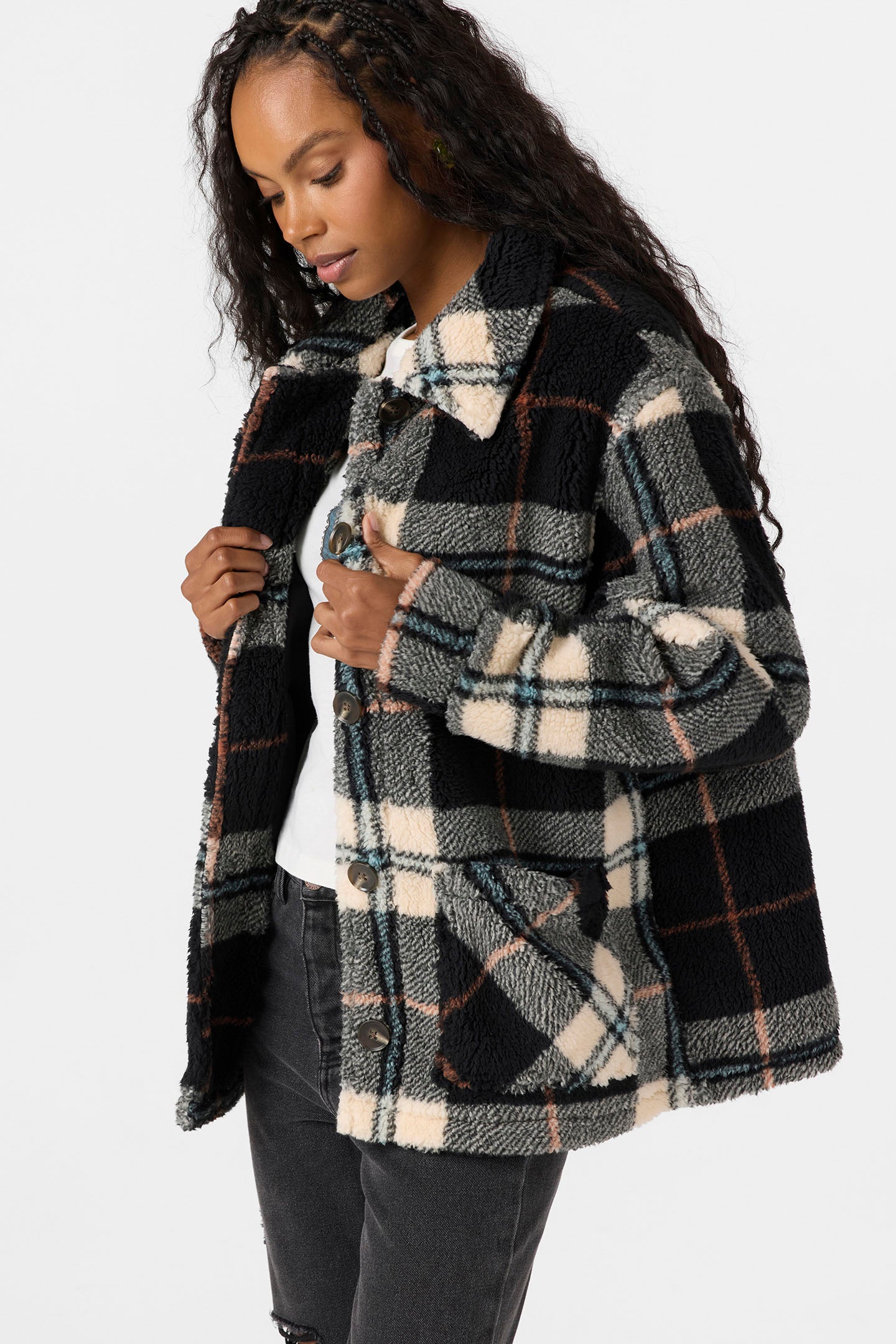 Huxlee Printed Jacket - Black | O'Neill