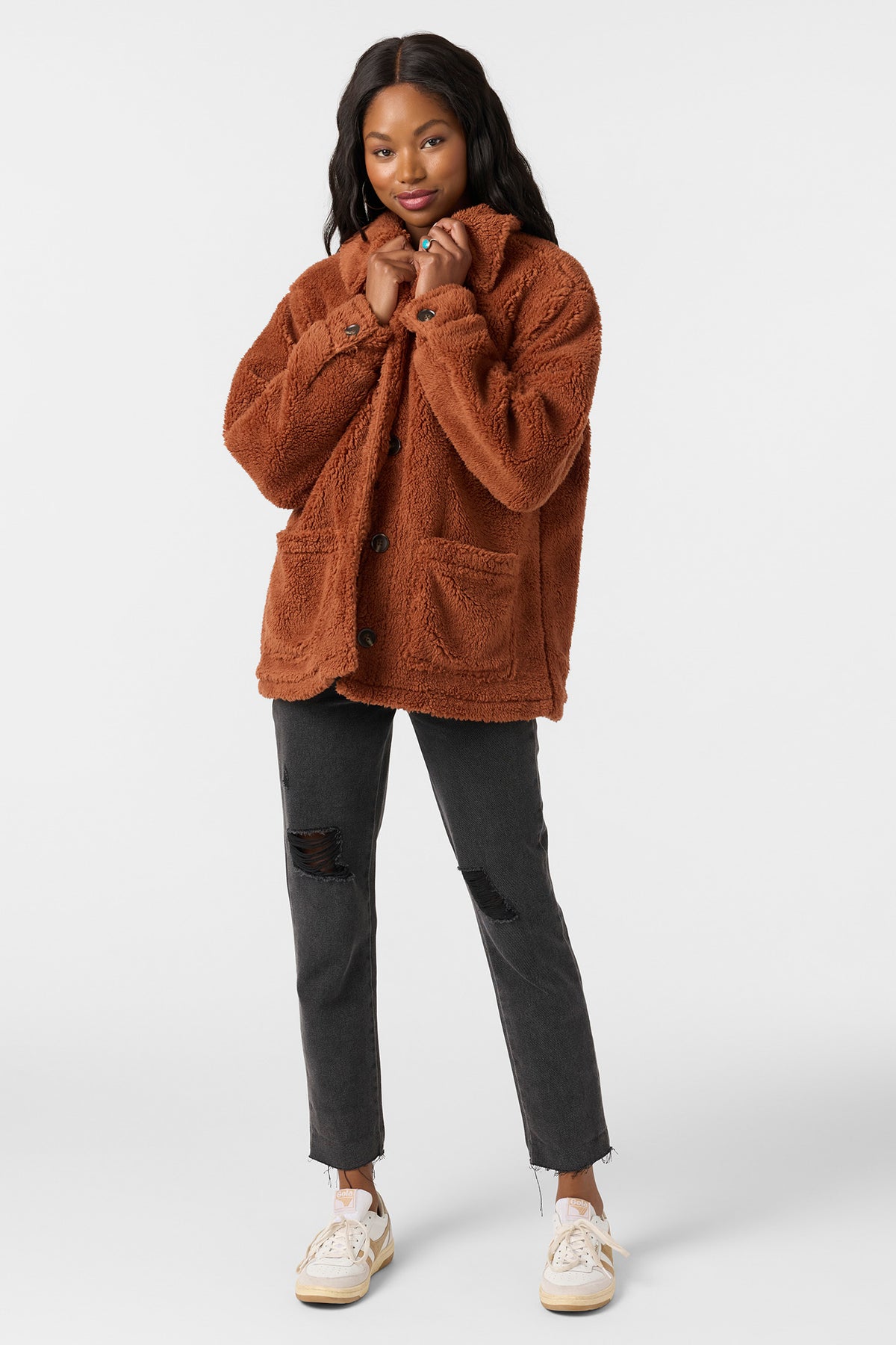 Huxlee Solid Jacket - Rustic Brown | O